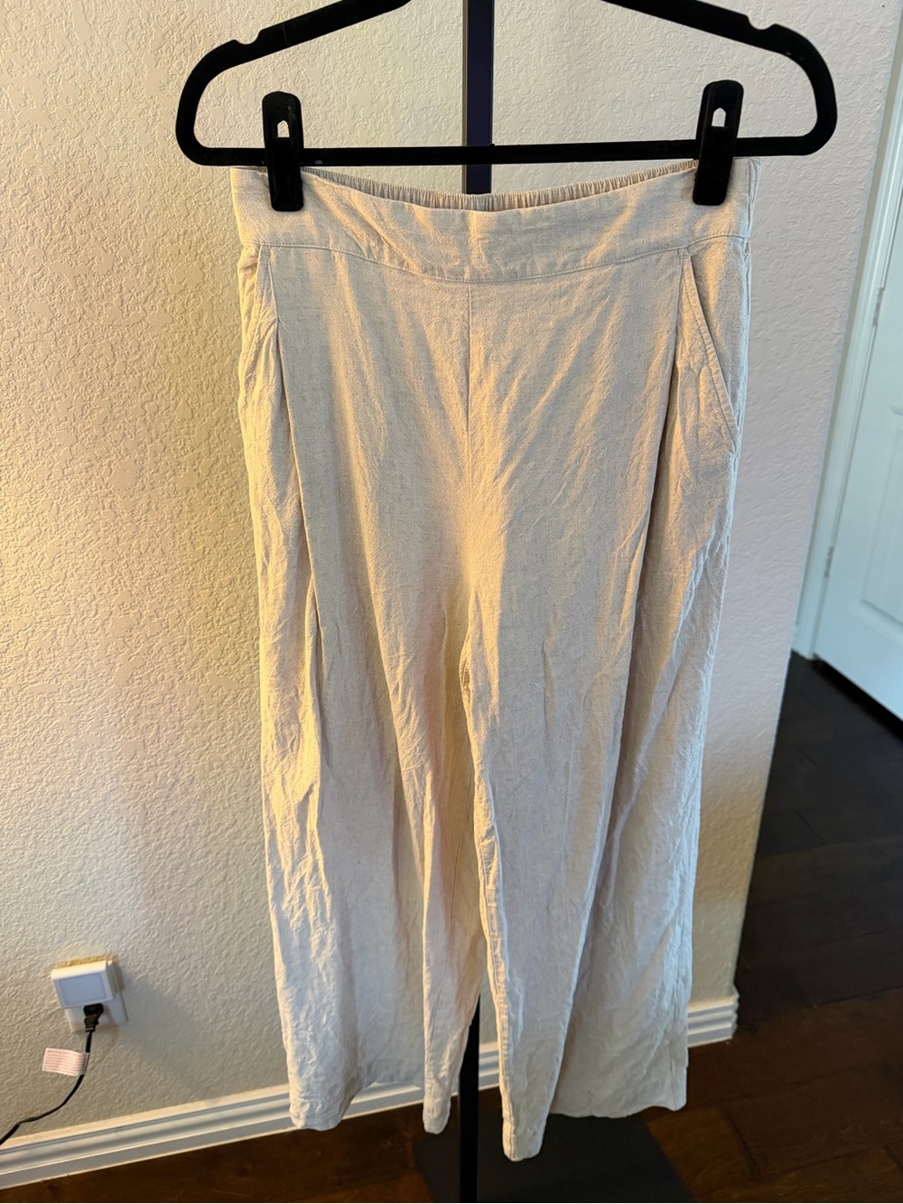 Madewell Cream Linen-Blend Relaxed Trousers
